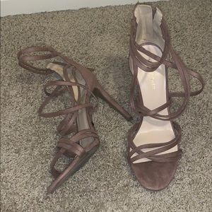 Sexy suede heels nude